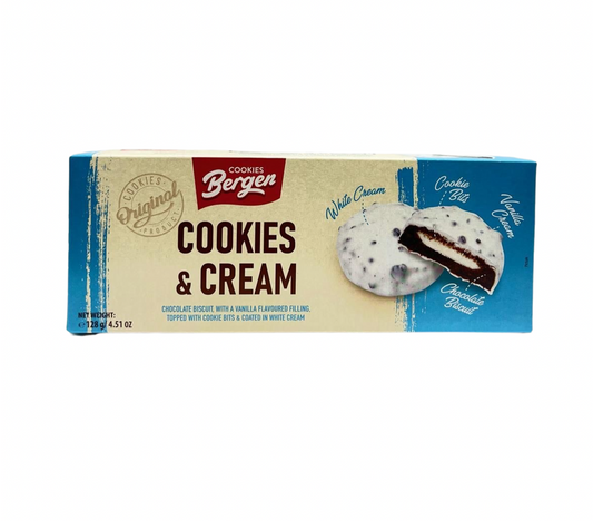 Bergen Cookies and Cream 128g - 18 Stück - Einzelpreis 1,29 Netto