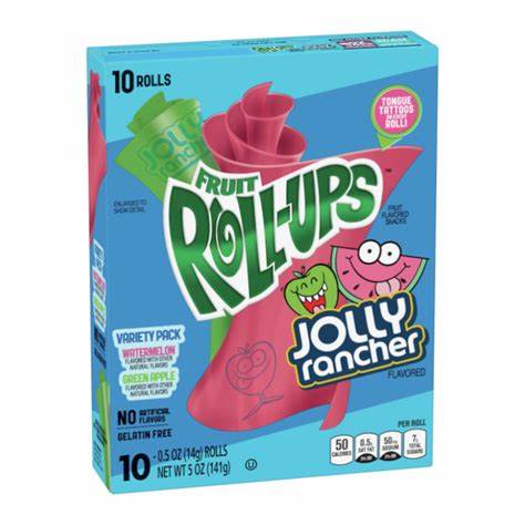 Fruit Roll-Ups Jolly Rancher 141g - 10Stück - Einzelpreis 4,50 Netto