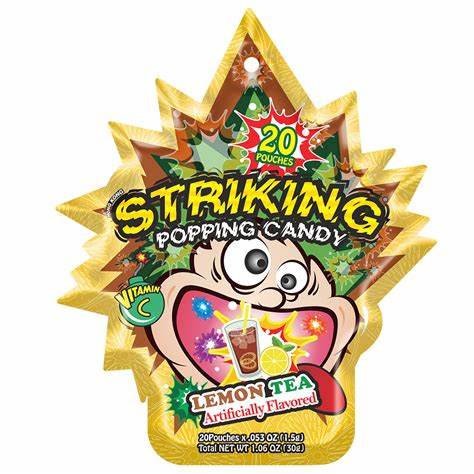 Striking Popping Candy Lemon Tea 15g -12 Stück - Einzelpreis 1,29 Netto