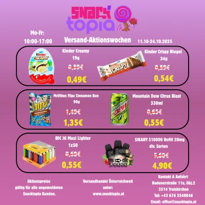 Snacktopia Aktionswochen KW 42&43